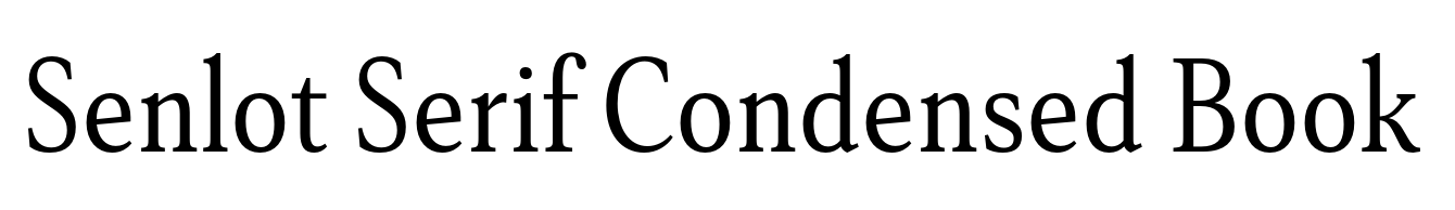Senlot Serif Condensed Book